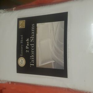 New Luxury Hotel Standard White Tailored Pillow Shams